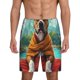thumbnail image 1 of Balery Meditating French Bulldog Pantalones cortos de pijama de punto de algodón para hombre con cinturilla y bolsillos-4X-Large, 1 of 6