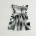 thumbnail image 4 of MEZZALL Children Clothing For Summer Girls Plaid Dress O-Neck With Flared Sleeves Sweet And Adorable Dress Toddler Daily Wear Versatile / 3-4 Years, 4 of 4