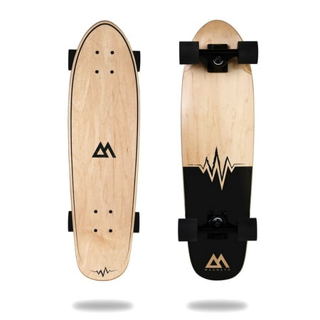 Magneto Boards Mini Cruiser Skateboard Cruiser, Short Board, Canadian Maple Deck - Designed for Kids, Teens and Adults