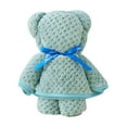 thumbnail image 1 of Toalla de oso de terciopelo coral | Bolsa de PVC de alta densidad | Regalo para bebé supersuave y de secado rápido | Diseño de piña a cuadros | Regalo unisex para baby shower de 75 x 35 cm, 1 of 5