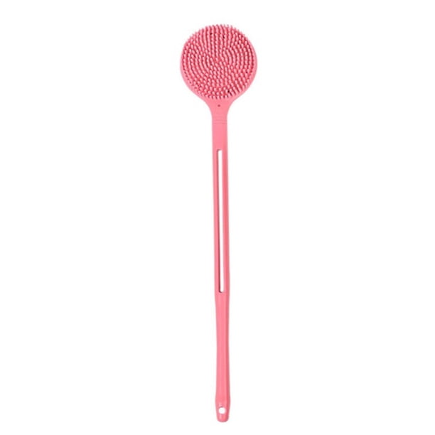 Cepillo de baño de doble cara para fregar la espalda con orificio para colgar el cuerpo
