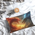 thumbnail image 5 of Yiaed Red And Blue Fire Dragon B Print Brushed Microfiber Envelope Pillowcases, Standard,Envelope Closure Pillow Cases(No pillow core)-14"x20", 5 of 6