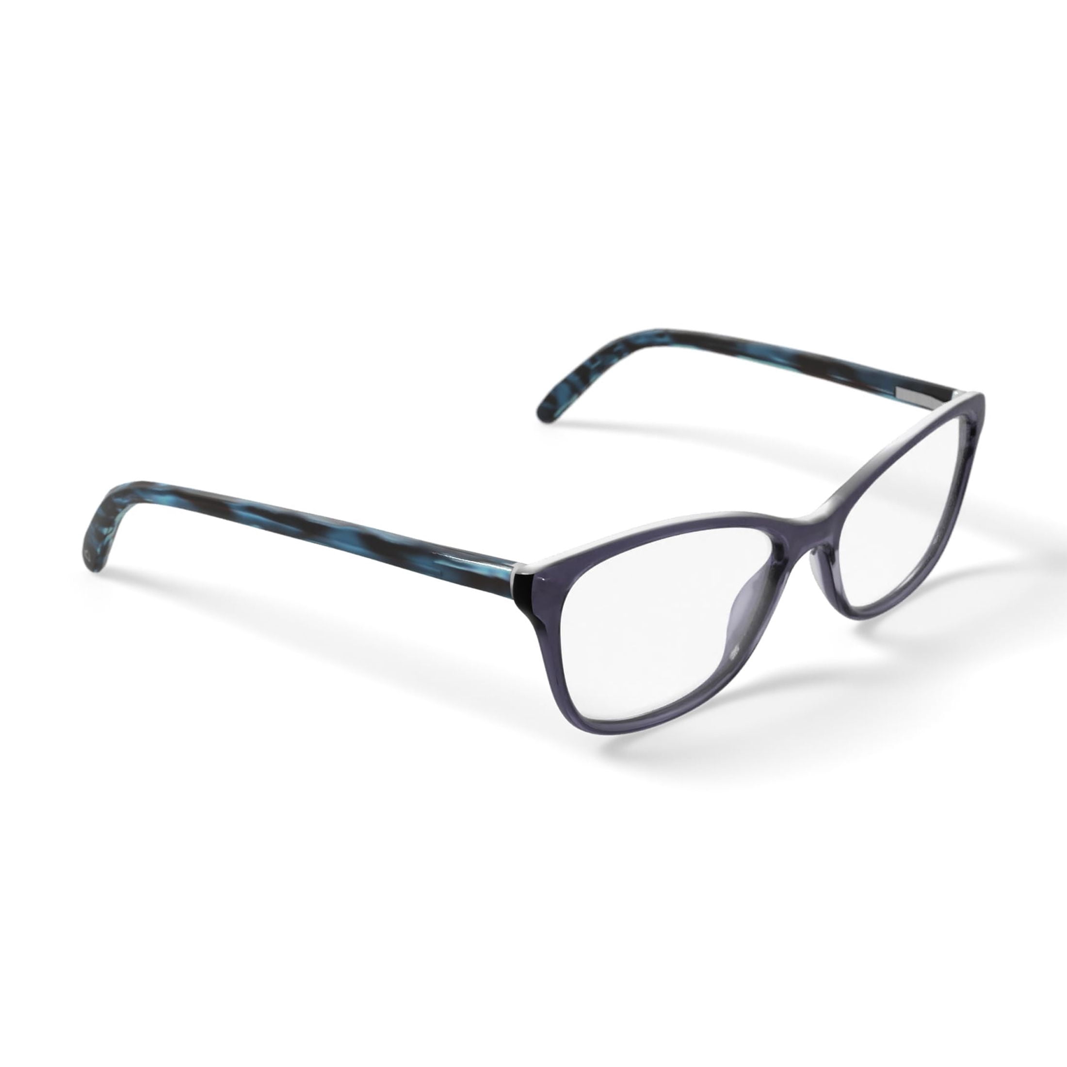 Hard Candy Women's HC246 Cat Eye Prescription Eyeglasses with Case, Crystal Grey