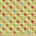 thumbnail image 2 of Ambesonne Abstract Fabric by the Yard Upholstery, Colorful Dots Striped, 1 Yard, Multicolor, 2 of 5