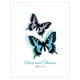 Weddingstar 1112-2IV-c28 Beaux Papillons Personnalisé Pilier Bougie, Bleu Caraïbe – image 1 sur 1
