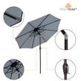 thumbnail image 3 of PolyTEAK 9 Ft Parasol Extérieur en Polyester avec Poteau, Rayé Beige Blanc, 3 of 5