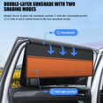 thumbnail image 3 of 2PCS Car Window Shades, Magnetic Double Layer Side Sun Shade Cover Blocks Heat and UV Rays, Automotive Sunshade Privacy Curtain for Kids, Baby, Universal Vehicles (Back) - Rear, 3 of 6