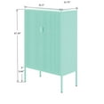 thumbnail image 2 of Knocbel 2-Door Free Standing Sideboard Metal Storage Locker Cabinet Steel Accent Cabinet with Adjustable Shelves for Home Office School Garage, 15.75"D x 31.5"W x 47.24"H Green, 2 of 8