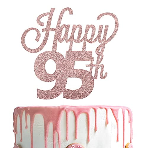 LINGTEER Happy 95th Birthday Cake Topper Cheers To 95th Birthday 95 lingteer-happy-95th-birthday-cake-topper-cheers-to-95th-birthday-95