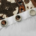 thumbnail image 4 of Manfei Cow Hide Print Black Out Curtains,Retro Western Horseshoe Curtains Pack of 2 (42x63 Each),Rustic Farmhouse Cabin Bedroom Curtains For Adults,Microfiber Bedroom Decor, 4 of 6