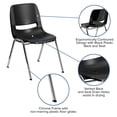 thumbnail image 3 of Bowery Hill Ergonomic Shell Stacking Chair in Black, 3 of 9