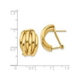 thumbnail image 4 of 14K Yellow Gold Polished Fancy Omega Back Post Earrings (20 X 16) Made In Peru e833, 4 of 5