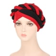 thumbnail image 2 of Prolriy Turbans for Women, Women Braid Turban Hats Cap Hair Bonnet Head Scarf Wrap Cover Head Wraps Hats for Women Red One Size, 2 of 2