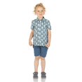 thumbnail image 3 of Print Short Sleeve Woven Button Down Shirt 3T, Dusty Sky Astronaut, 3 of 3
