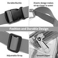 thumbnail image 4 of Fanny Pack - Clear Fanny Pack for Women Men Cute Waist Bag Stadium Approved Transparent Adjustable Belt Bag, Travel, Beach, Events, Concerts Bag, Grey, 4 of 16