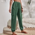 thumbnail image 5 of SIYUDAN Pants For Women Casual Pants Women Green Adult Baggy Pants Women Loose Womens Pants Women'S Wide Leg Pants Womens Summer Pants, 5 of 6