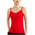 thumbnail image 1 of AherBiu Women's Tank Tops Slim Fitted Stretchy Solid Color Basic Comfy Camis Spaghetti Strap Bottom Tops, 1 of 4