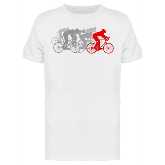 Cyclist Leader Winner T-Shirt Men -Image by Shutterstock, Male XX-Large