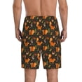 thumbnail image 4 of Lsque Festive Squirrels Dark Forest Mens Sleep Pajama Shorts,Short Pajama Pants, Cotton Ultra-Soft Knit-Large, 4 of 9