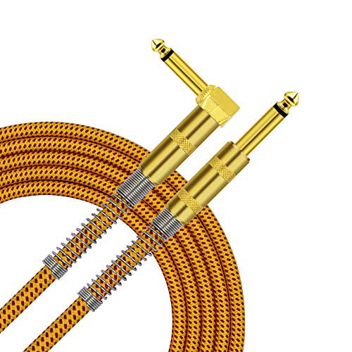 Guitar Cable 20 FEET Electric Instrument Cable Bass AMP Cord 1/4 Straight to Straight for Electric Guitar Pro Audio Bass Guitar Blue Electric Mandolin 