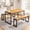 WoodTable-PU Retro, variant on Dining Table Set, 3 Piece Kitchen Table Set with 2 Benches for Dining Room, Living Room, Apartment, Small Space, Black