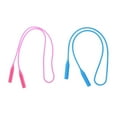 thumbnail image 1 of 2 correas de silicona para gafas, antideslizantes, con cordón largo para el cuello. rosa azul claro, 1 of 9