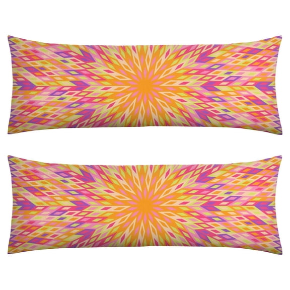 Mandala Long Body Pillow Cover – Soft & Breathable Meditation Fabric, Hidden Zipper, 20"x54", Psychedelic Trippy Print – Gift for Side Sleepers, Pregnancy, Zen Home Decor