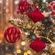 thumbnail image 1 of Juego de 2 bolas navideñas de 10 cm, caja de regalo, bolas de flocado, adornos colgantes para árbol de Navidad., 1 of 5