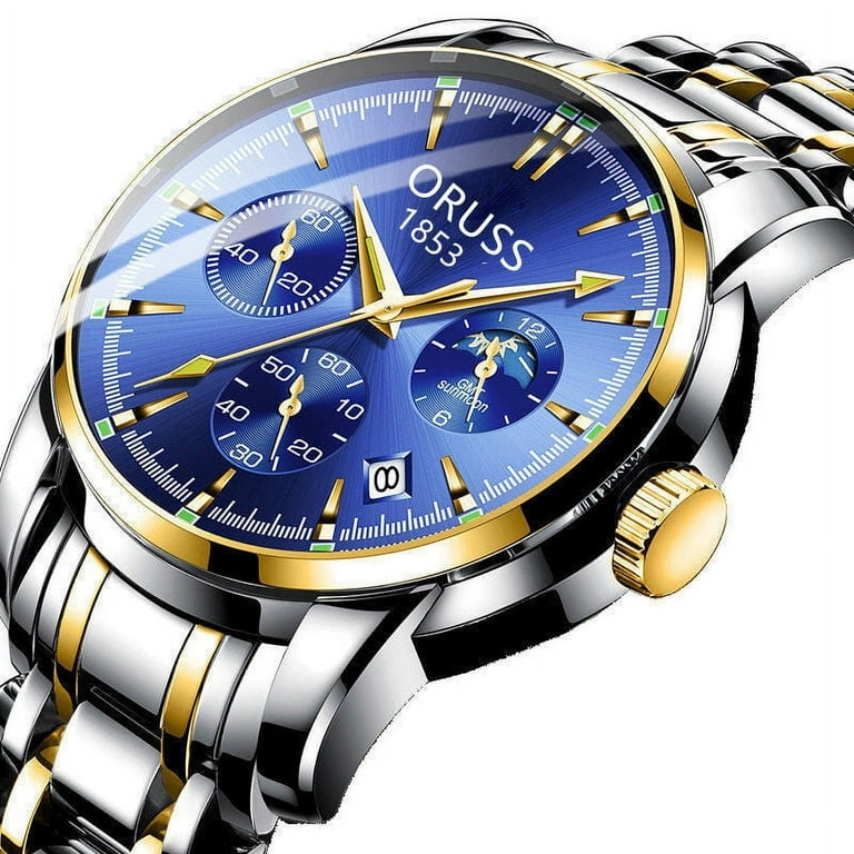 Reloj de hombre con movimiento automático, resistente al agua, calendario, ambiente luminoso, tendencia, esfera grande, reloj de cuarzo