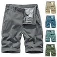 thumbnail image 3 of Lovskoo Men's Plus Size Cargo Shorts Zipper Multi-Pockets Relaxed Summer 2024 Beach Board Shorts Dark Gray 2XL, 3 of 3