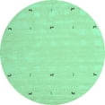 thumbnail image 1 of Ahgly Company Indoor Round Solid Turquoise Blue Modern Area Rugs, 8' Round, 1 of 4