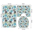 thumbnail image 3 of Pioneer Flower Floral Print Pattern Bathroom Rugs Sets 3 Piece,Toilet Cover Set,Absorbent Non Slip Bathroom Mats Sets with U-Shaped Contour Rug Toilet Rug Set, 3 of 5