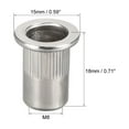 thumbnail image 3 of Unique Bargains 30Pcs M8 304 Stainless Steel Rivet Nuts Flat Head Insert, 3 of 3