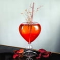 thumbnail image 3 of Heart-Shaped Wine Glass Rose Flower Wine Glasses, Wine Cocktail Juice Glass for Housewarming, Wedding, Kitchen Bar Celebration (10.5 oz, 1Pcs), 3 of 5