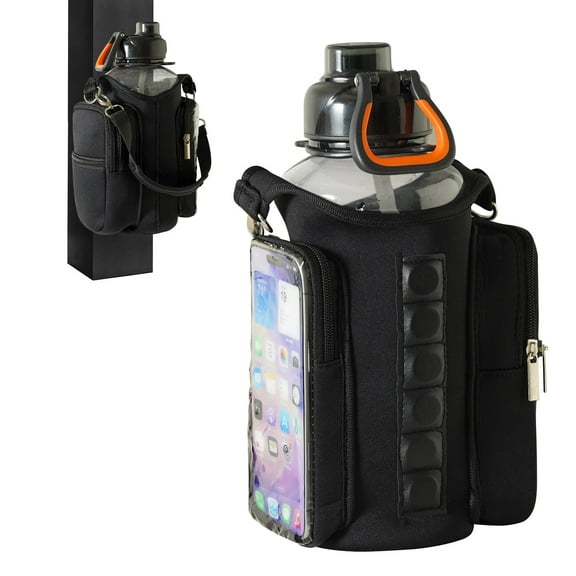 Magnetic Gym Sling Bottle Bag with Touchscreen Phone Pocket – Sports Crossbody Bag for Men & Women, Hands-Free Fitness & Travel Holder