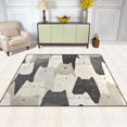 thumbnail image 2 of Yayeee Area Rugs for Living Room 6.7'x4.8' Non Slip Washable Bedroom Floor Carpet, White Cute Cats, 2 of 6