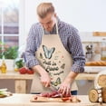 thumbnail image 1 of Vaidha Easter Home Printing Linen Imitation Apron Kitchen Fouling Multi Functional Apron, 1 of 3