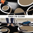 thumbnail image 5 of Black Brown Outdoor Rug for Patio/Deck/Porch, Non-Slip Large Area Rug 4 x 6 Ft, White Circle Modern Minimalist Geometric Indoor Outdoor Rugs Washable Area Rugs, Reversible Camping Rug Carpet Runner, 5 of 8