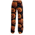 thumbnail image 4 of LHVUOA Halloween Womens Pajama Pants Super Soft Cute Halloween Print Pajamas Comfortable Elastic Waist PJs with Pockets, 4 of 7