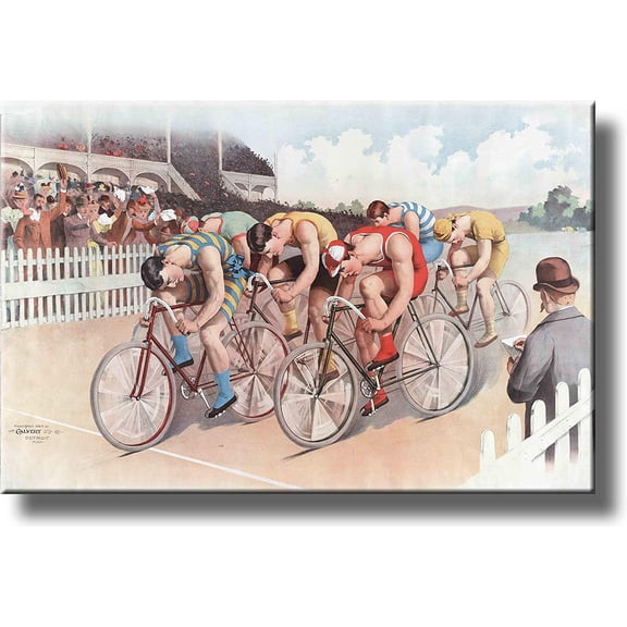 Bike Bicycle Vintage Picture Made on Stretched Canvas Wall Art Decor Ready to Hang!.