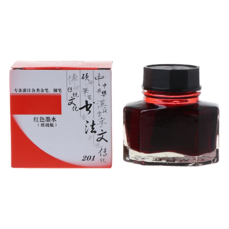 50ml Bottled Glass Smooth Writing Fountain Pen Ink Refill School