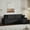 Black, variant on Yeshouse Comfy Corduroy Sectional Sofa, 96 Inch L-Shaped Couch with Chaise Lounge, Deep Seat for Apartment or Mall