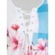 thumbnail image 4 of Camiseta de Talla Extra con Estampados de Flores y Cordones Rosegal  Camisetas tallas grandes, 4 of 5