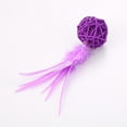 thumbnail image 4 of 2PCS Cat Ball Toy Interactive Cat Feather Toy Cat Rattan Ball Pet Chew Toy, 4 of 10
