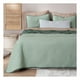 thumbnail image 1 of Edredón Ligero Real Textil + 1 Funda de Almohada, Juego de Colcha Individual, Color Verde/Verde Oscuro, 1 of 7