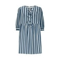 thumbnail image 4 of DailyTrove Women's Multi Color Striped Tie Front Shirt Dress, Casual Outerwear for Summer Daily Errands Effortless Styling, 4 of 6