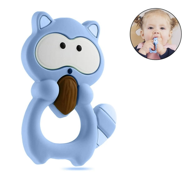Juguetes para la dentición de bebés de 3 a 18 meses Mordedores de silicona sin BPA para bebés con clip para chupete Alivio lindo y eficaz del dolor para un elegante regalo de Navidad para niños o
