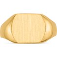 thumbnail image 4 of 14K Yellow Gold 10.5X12.0mm Closed Back Signet Ring (Size 8) Made In United States rs389, 4 of 5
