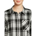 thumbnail image 5 of Time and Tru Women's Button Down Flannel Shirt with Long Sleeves, Sizes XS-3XL, 5 of 5