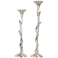 thumbnail image 4 of Northlight Floral Metal  Taper Candle Holders - 16" - Silver Finish - Set of 2, 4 of 7